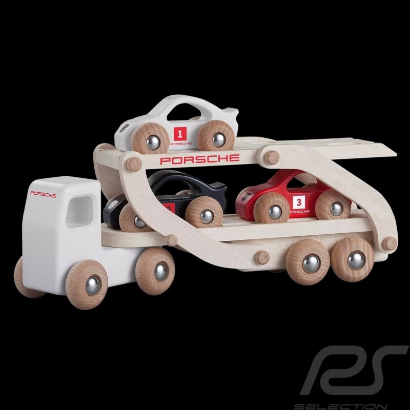 Porsche wooden car transport truck with 3 cars WAP0400100H