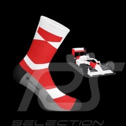 Chaussettes McLaren MP4 F1 Senna/Prost Marlboro Rouge / Blanc - mixte - Pointure 41/46
