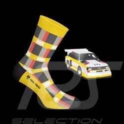 Audi Quattro socks Yellow / Black / Grey / Red - unisex - Size 41/46