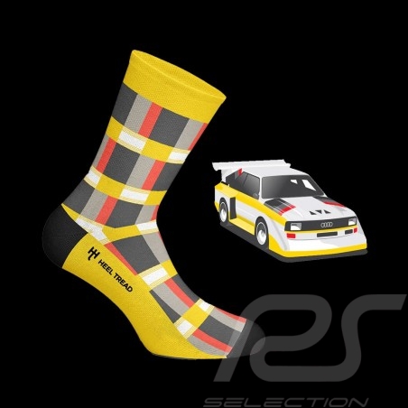 Audi Quattro socks Yellow / Black / Grey / Red - unisex - Size 41/46