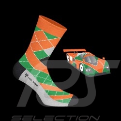 Chaussettes Mazda 787B Vainqueur Le Mans 1991 Orange / Vert - mixte - Pointure 41/46