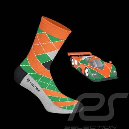 Mazda 787B Winner Le Mans 1991 socks Orange / Green - unisex - Size 41/46
