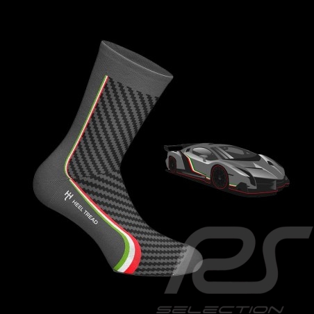 Lamborghini Veneno Socken Schwarz / Grau - Unisex - Größe 41/46