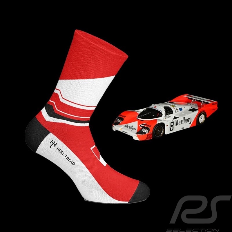Porsche 956 Marlboro 24h Le Mans 1983 socks Red / White - unisex - Size 41/46