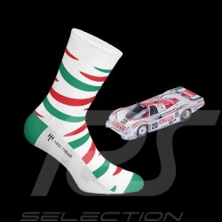 Porsche 956 24h Le Mans 1984 socks Red / Green / White - unisex - Size 41/46