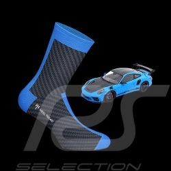 Chaussettes Porsche 911 GT3 RS Bleu Requin Effet Carbone / Bleu - mixte - Pointure 41/46