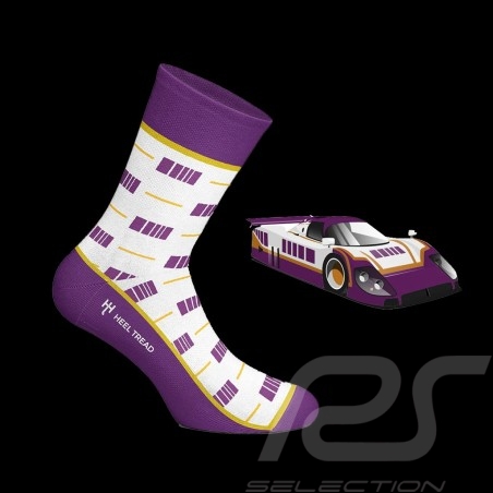 Jaguar XJR-9 Winner 24h Le Mans 1988 socks White / Purple / Yellow - unisex - Size 41/46
