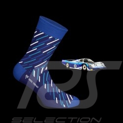 Porsche 956 24h Le Mans 1983 Socken Blau / Weiß - Unisex - Größe 41/46