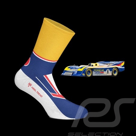 Porsche 917/30 Sunoco socks Blue / Yellow / Red - unisex - Size 41/46