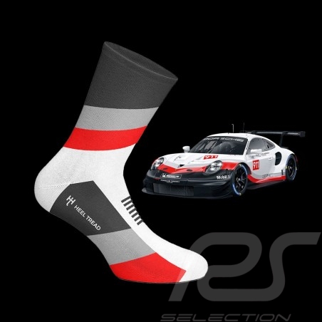 Porsche 911 RSR Motorsport Socken Schwarz / Rot / Grau - Unisex - Größe 41/46