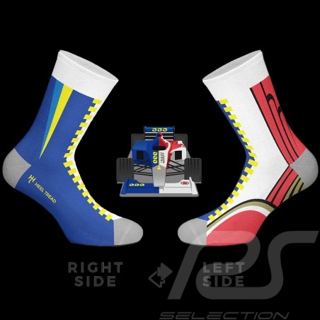 BAR PR01 F1 1999 socks Blue / Yellow - White / Red - unisex - Size 41/46