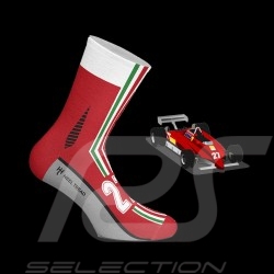 Ferrari 126C2 F1 Gilles Villeneuve socks Red - unisex - Size 41/46