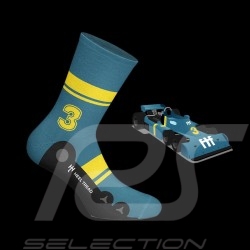 Tyrrel P34 Socken Blau / Gelb - Unisex - Größe 41/46