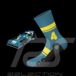 Tyrrel P34 Socken Blau / Gelb - Unisex - Größe 41/46