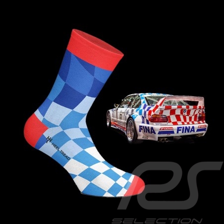 BMW M Motorsport Squared socks Checkered Flag Blue / White - unisex - Size 41/46
