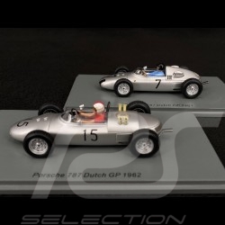 Duo Porsche 787 n° 7 & n° 15 GP Netherlands 1961 - 1962 1/43 Spark