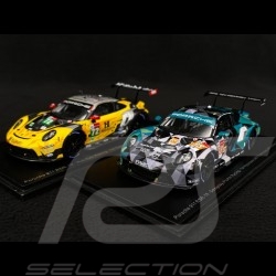 Duo Porsche 911 RSR-19 n° 72 & n° 88 Hyperpole LMGTE Pro & Am 24h Le Mans 2021 1/43 Spark