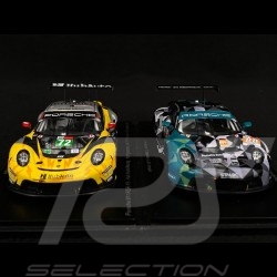 Duo Porsche 911 RSR-19 n° 72 & n° 88 Hyperpole LMGTE Pro & Am 24h Le Mans 2021 1/43 Spark