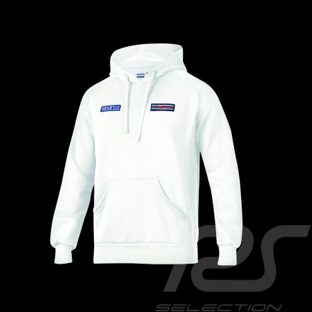 Sweatshirt Porsche Martini Racing Hoodie à Capuche Sparco Blanc - Homme 01340MRBI