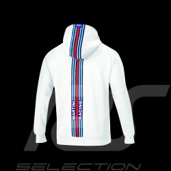 Sweatshirt Porsche Martini Racing Hoodie à Capuche Sparco Blanc - Homme 01340MRBI