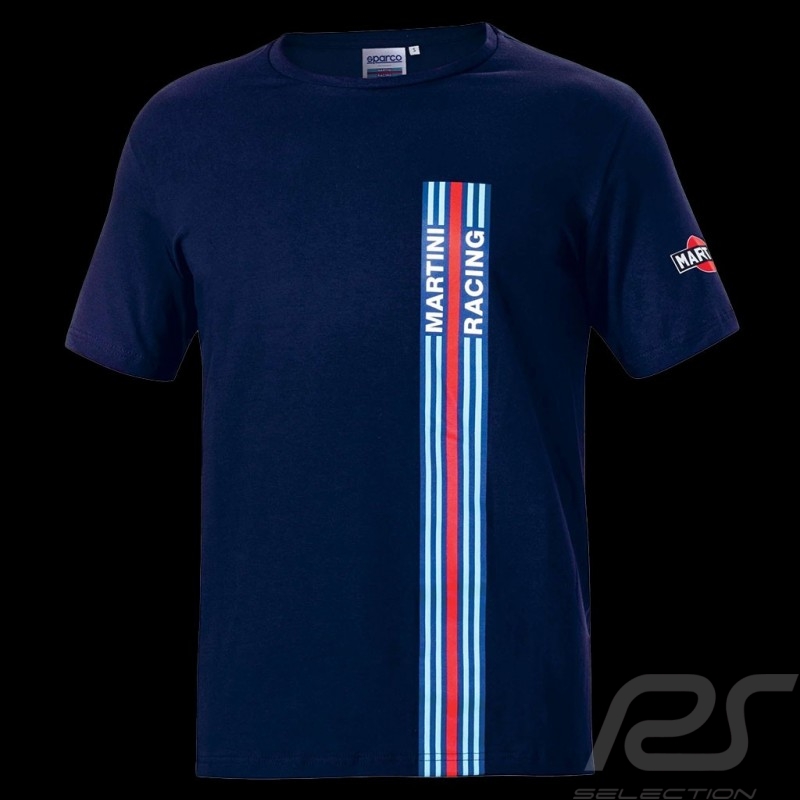 T-Shirt Porsche Martini Racing Sparco Bleu Marine 01339MRBI - homme