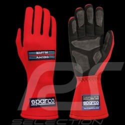 Gants de pilote Sparco Martini Racing Land Classic FIA approved Rouge 001363MR