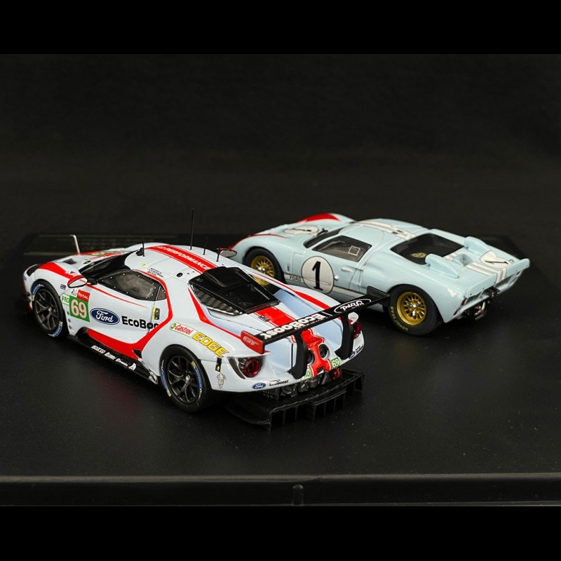 Duo Ford GT40 n° 1 & Ford GT n° 69 24h Le Mans 1966 - 2019 1/43