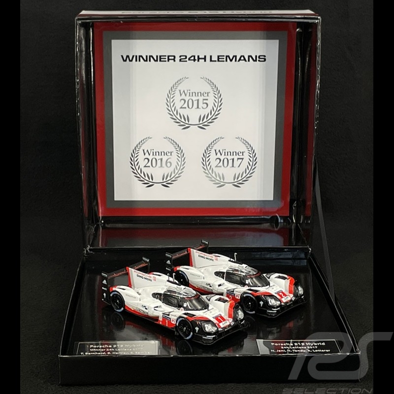 Duo Porsche 919 Hybrid Sieger n° 2 & n° 1 24h Le Mans 2017 1/43 Ixo Models IXOSP919-Set2
