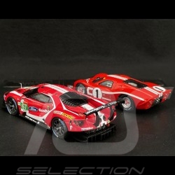 Duo Ford GT40 n° 1 & Ford GT n° 67 Vainqueur 24h Le Mans 1967 - 2019 1/43 Ixo Models SP-FGT-43003-SET2