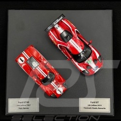 Duo Ford GT40 n° 1 & Ford GT n° 67 Vainqueur 24h Le Mans 1967 - 2019 1/43 Ixo Models SP-FGT-43003-SET2