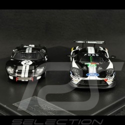 Duo Ford GT40 n° 2 & Ford GT n° 66 Vainqueur 24h Le Mans 1966 - 2019 1/43 Ixo Models SP-FGT-43002-SET2