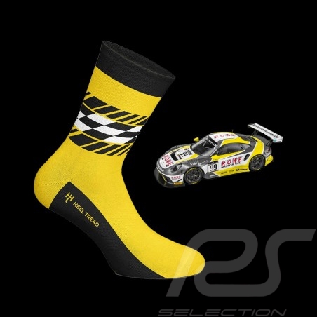 Porsche 911 GT3 Rowe Racing socks Yellow / Black / Black - unisex - Size 41/46