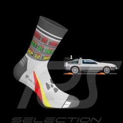 DeLorean Back to the Future Socken Gelb / Weiß / Schwarz - Unisex - Größe 41/46