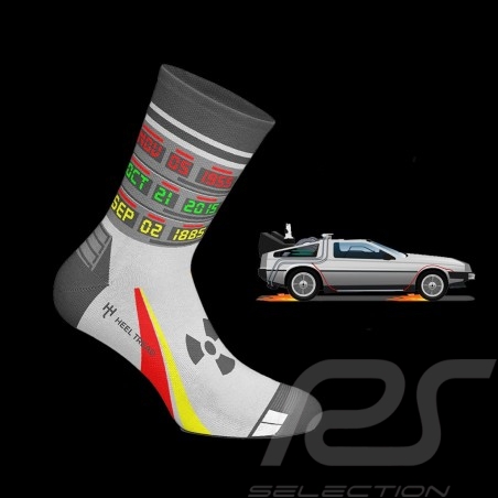 DeLorean Back to the Future socks Yellow / Black / Black - unisex - Size 41/46