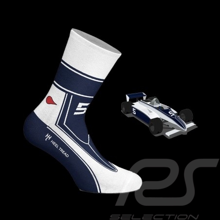 Brabham BT49 F1 socks Blue / White - unisex - Size 41/46