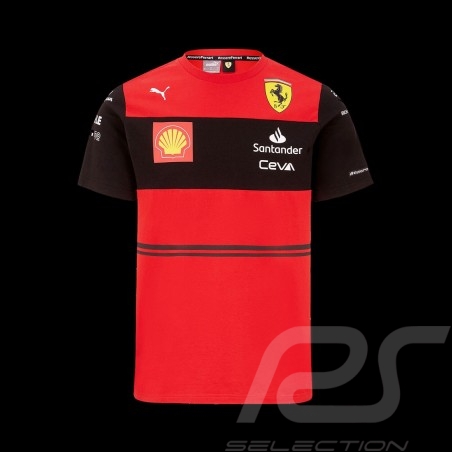 T-shirt Ferrari Puma Leclerc Sainz Jr Formule 1 Rouge / Noir 701219167-001 - enfant