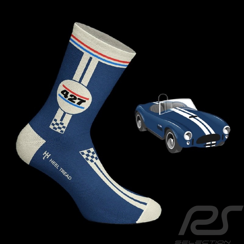 Chaussettes AC Cobra Shelby 427 Bleu / Blanc / Rouge - mixte - Pointure 41/46