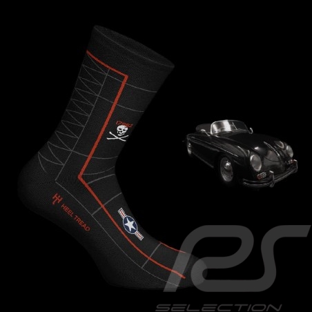 Porsche 356 Top Gun socks Black / Grey / Red - unisex - Size 41/46