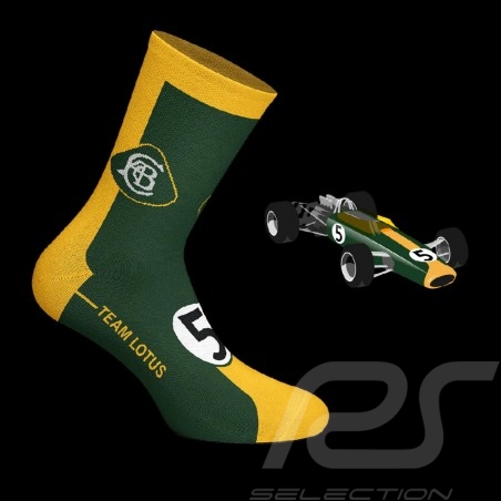 Lotus 49 Jim Clark socks Green / Yellow / White - unisex - Size 41/46