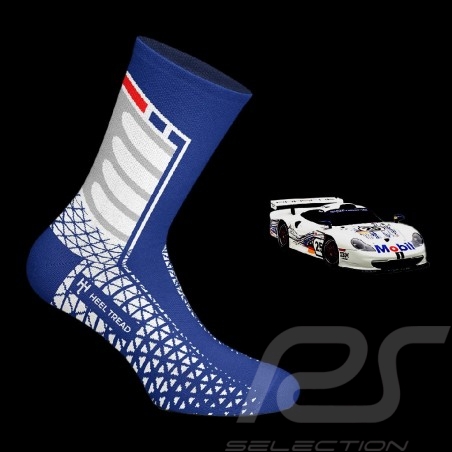 Chaussettes Inspiration 911 GT1 Le Mans Bleu / Gris / Blanc - mixte - Pointure 41/46