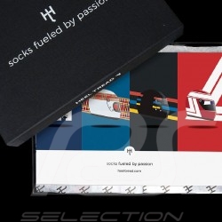 4 Paar Inspiration F1 Pilotenhelme Socken Formula One 1967-1977 Boxset