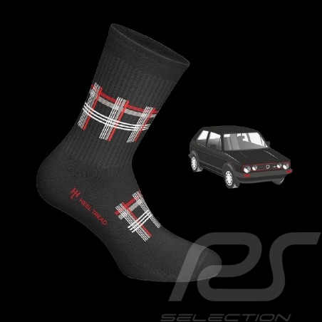 Inspiration Golf GTI Sport Socken Schwarz / Rot / Grau - Unisex - Größe 41/46