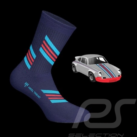 Inspiration Porsche Martini RSR Sport Socken blau / rot / blau - Unisex