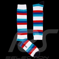 Inspiration BMW M Motorsport Lange Socken / Kniestrümpfe Rot / Blau / Weiß - Unisex - Größe 41/46