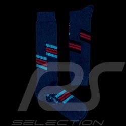 Inspiration Porsche Martini RSR Lange Socken / Kniestrümpfe blau / rot / blau - Unisex