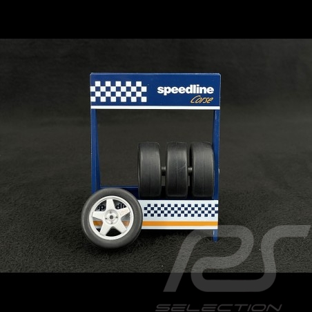 Set de 4 Roues Jantes Speedline pour Porsche Argent Métallique 1/18 Ixo Models 18SET007W