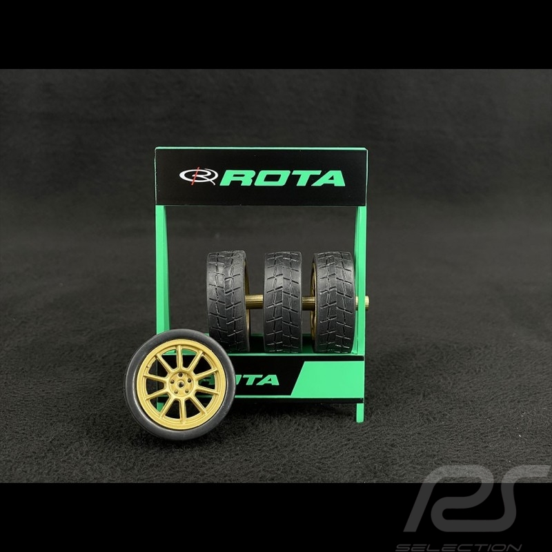 Set of 4 Wheels and ROTA rims for Porsche Gold 1/18 Ixo Models 18SET005W Set of 4 Wheels and ROTA rims for Porsche Gold 1/18 Ixo Models 18SET005W
