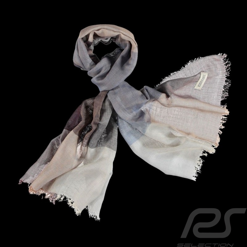 State of Art Scarf Blue White Brown large checker 82518702-5719