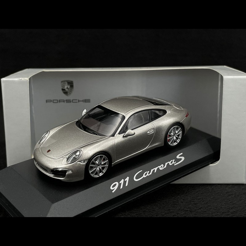 Miniature Minichamps 1:43 – Porsche 911 Type 991 Carrera 2012, Couleur Gris Agathe