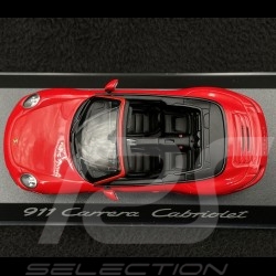 Porsche 911 type 991 Carrera Cabriolet 2012 India red 1/43 Minichamps WAP0200120C